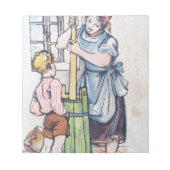 Bloc-note Beurre Churn Mère Son ancienne aquarelle pays (Devant)