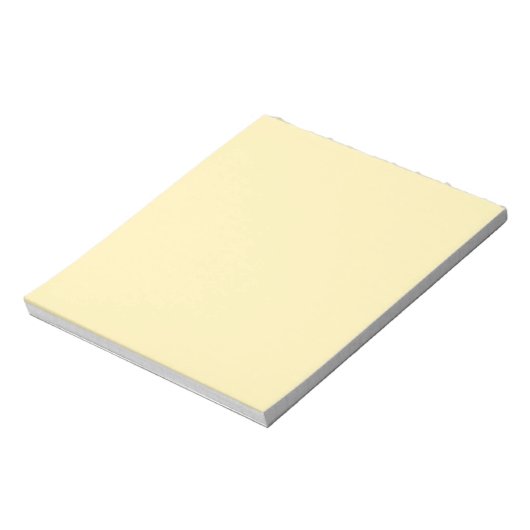Bloc-note Beurre minimaliste jaune uni pastel simple (Tourné)