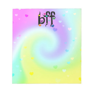 Bloc-note bff ~ coeurs