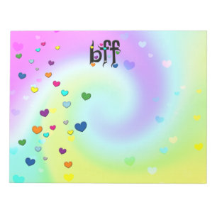Bloc-note bff ~ coeurs