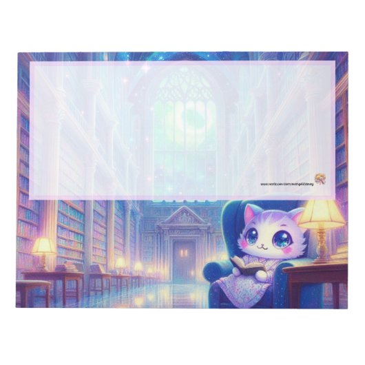 Bloc-note Bibliothèque Lavande Chatons (Devant)