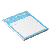 Bloc-note Bibliothèque Sky Blue simple / Carte de commentair (Incliné)