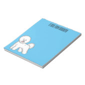 Bloc-note Bichon frise dog dessin animé (Tourné)