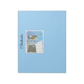 Bloc-note Bickadee sur la peinture d'alimentation - Oiseaux  (Tourné)