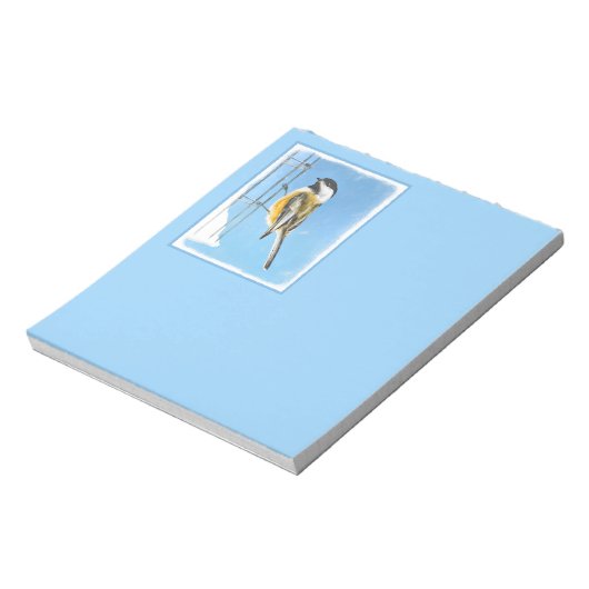 Bloc-note Bickadee sur la peinture d'alimentation - Oiseaux  (Tourné)