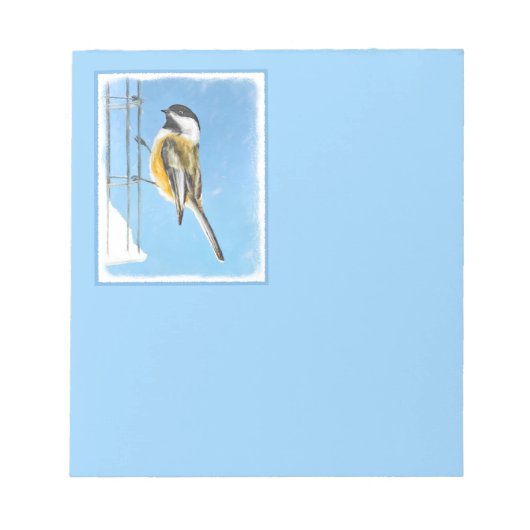 Bloc-note Bickadee sur la peinture d'alimentation - Oiseaux  (Devant)