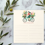 Bloc-note Bicycle Girl Farmer Market Grocery Shopping PERSON<br><div class="desc">Faites vos listes d'achats en style avec ce bloc-notes personnalisable d'épicerie, de planification de repas ou de liste de choses à faire. Cliquez sur "personnaliser" pour customiser avec votre nom ou ajouter du texte à vos besoins. Conserver ou supprimer les lignes aussi. Consultez ma boutique pour plus de tailles et...</div>