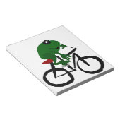 Bloc-note Bicyclette à équitation de grenouille verte amusan (Incliné)
