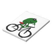 Bloc-note Bicyclette à équitation de grenouille verte amusan (Tourné)