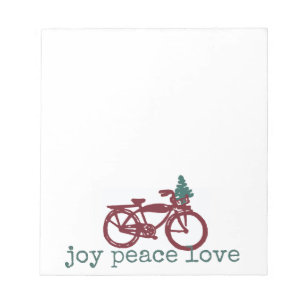 Bloc-note Bicyclette vintage et conception d'arbre de Noël