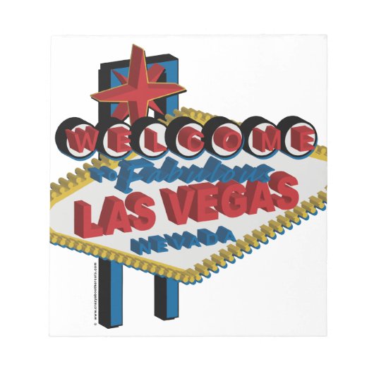 Bloc-note Bienvenue à Fabulous Las Vegas (Devant)