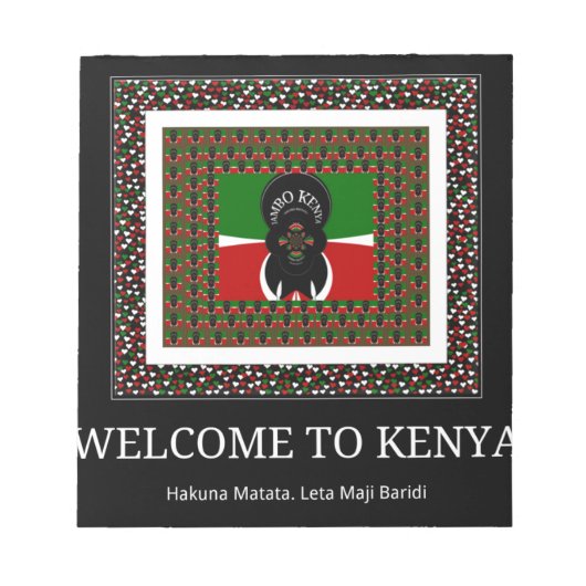 Bloc-note Bienvenue au Kenya Hakuna Matata (Devant)