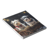 Bloc-note Biewer Terrier enneigé Traîneau Décor Noël (Incliné)