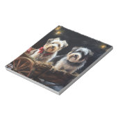 Bloc-note Biewer Terrier enneigé Traîneau Décor Noël (Tourné)