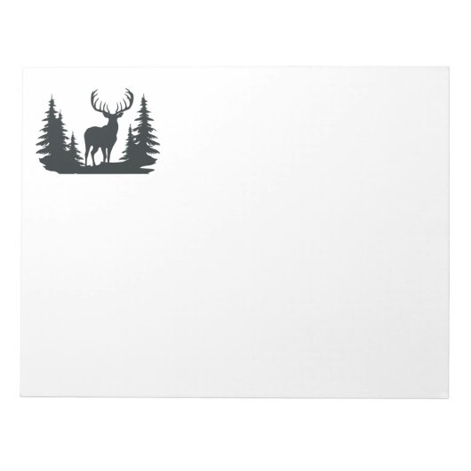 Bloc-note Big Buck Parmi Pine Trees Vector (Devant)