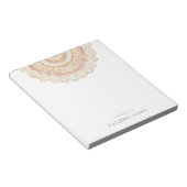 Bloc-note BIG LOVE Rose Gold Boho Mandala (Incliné)