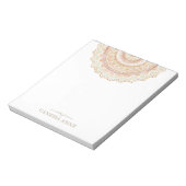 Bloc-note BIG LOVE Rose Gold Boho Mandala (Tourné)