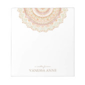 Bloc-note BIG LOVE Rose Gold Boho Mandala (Devant)