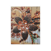 Bloc-note Bijoux en or rouge sur imprimé artisanat arrière - (Tourné)