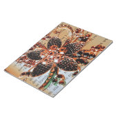 Bloc-note Bijoux en or rouge sur imprimé artisanat arrière - (Incliné)