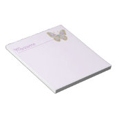 Bloc-note Bijoux Papillon bleu violet Or (Incliné)