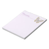 Bloc-note Bijoux Papillon bleu violet Or (Tourné)