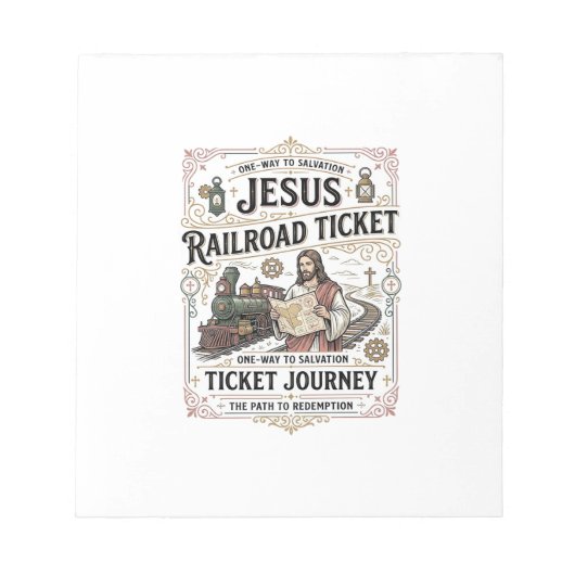 Bloc-note Billet de train Jésus Voyage Billet de train Jésus (Devant)
