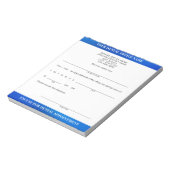 Bloc-note Billet d'excuse de rendez-vous chez le dentiste mo (Tourné)