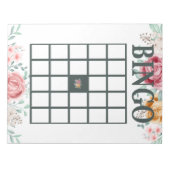 Bloc-note Bingo Baby Shower Rose Dorée (Devant)