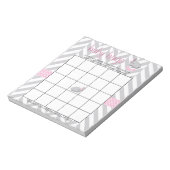 Bloc-note Bingo de Baby shower Eléphant rose et gris (Tourné)