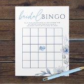 Bloc-note Bingo Fête des mariées cadeau de fleurs bleues Pac