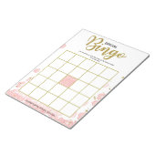 Bloc-note Bingo Mariage Floral Rose (Incliné)