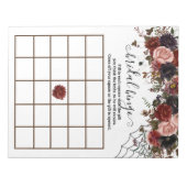 Bloc-note Bingo nuptiale d'automne Halloween Boho Floral (Devant)