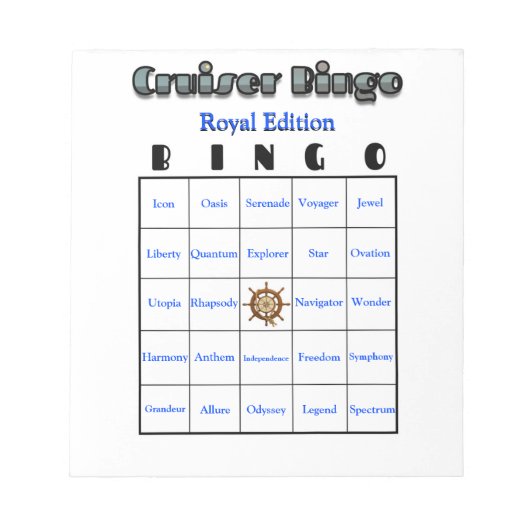 Bloc-note Bingo Royal (Devant)