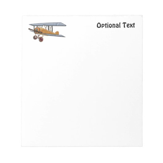 Bloc-note Biplane en bois (Devant)