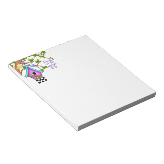 Bloc-note Birdhouse en damier (Incliné)