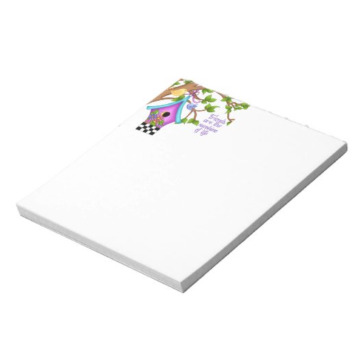 Bloc-note Birdhouse en damier (Tourné)