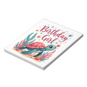 Bloc-note Birthday Girl Sea Turtle Theme Birthday Party Ocea (Tourné)