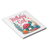 Bloc-note Birthday Girl Sea Turtle Theme Birthday Party Ocea (Incliné)