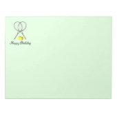 Bloc-note Birthday Tennis Green Sports (Devant)