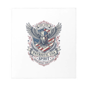 Bloc-note Bison Aigle Patriotique Crête Animal Hybride Patri