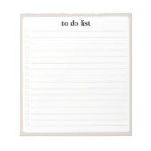 Bloc-note Bisque To Do List Minimalist Teacher Organizer (Devant)