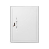 Bloc-note Black and Tan Dachshund Border Personalized (Tourné)