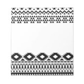 Bloc-note Black and White Aztec geometric vector pattern (Devant)
