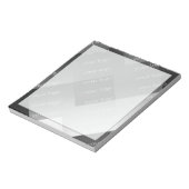 Bloc-note Black and white geometric personalized (Tourné)