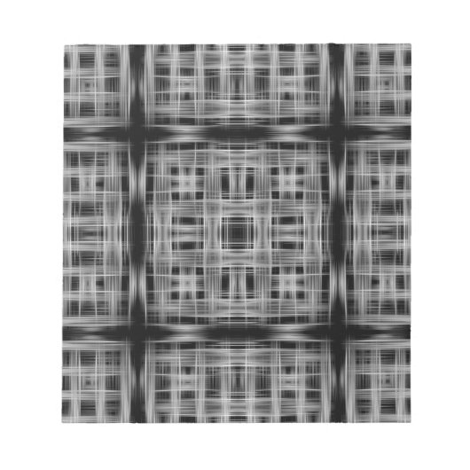 Bloc-note Black and white grid pattern (Devant)