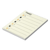 Bloc-note Black and Yellow Weekly Bold & Stylish Planner (Tourné)