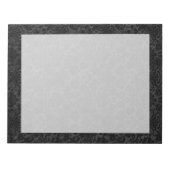 Bloc-note Black Charcoal Damask (Devant)