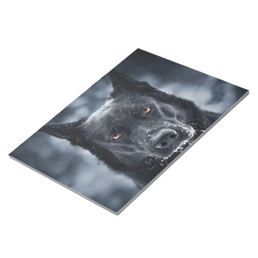 Bloc-note Black German Shepherd (Incliné)