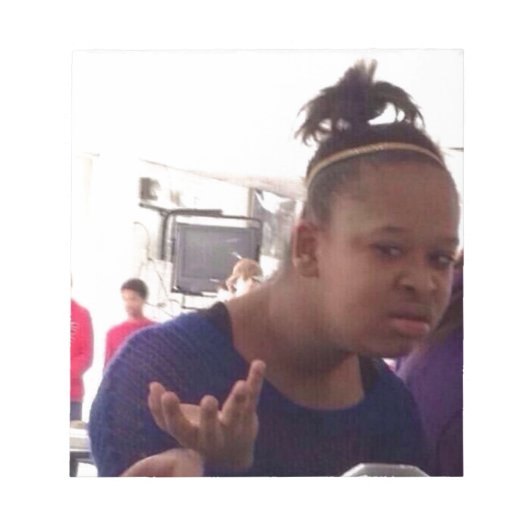 Bloc-note Black girl quel mème (Devant)